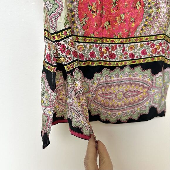Plenty Silk Skirt 2 Sm/Med Midi Floral Boho Mixed Print - Picture 4 of 6